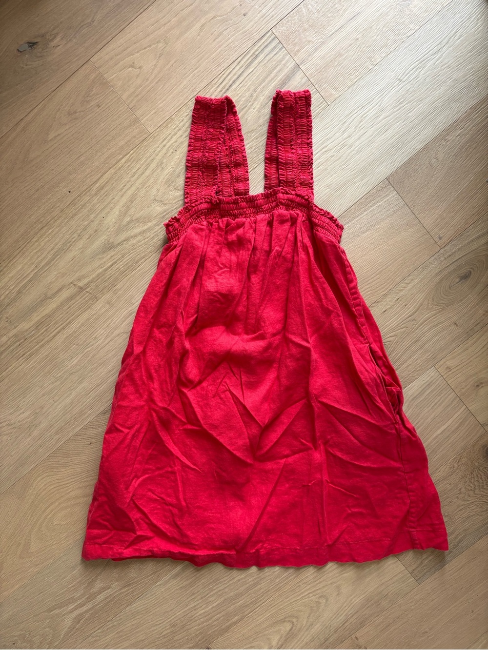Everlane Red Smocked Sundress